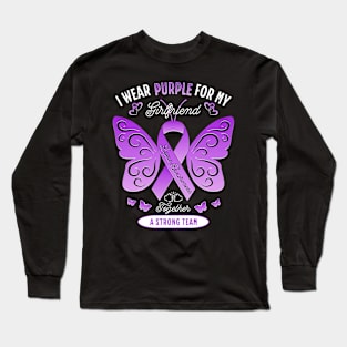 Lupus Girlfriend Purple Awareness Ribbon Long Sleeve T-Shirt